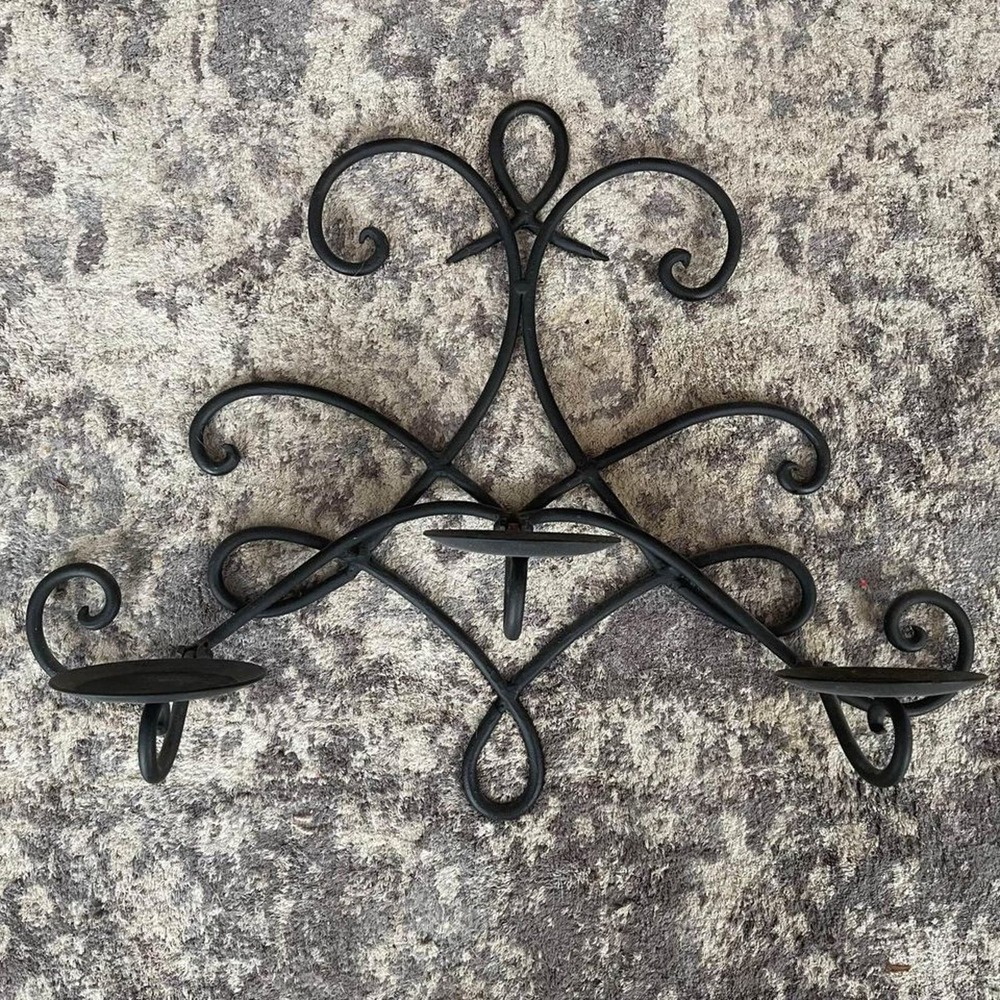 3 Candle Holder made of Iron Foldable